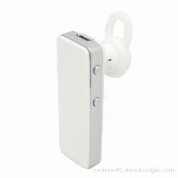 Mono Bluetooth Headset/Earphones, Compatible with iPhone 4S and Android Handsfree